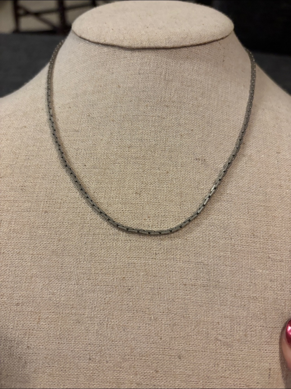 Delicate Silver tone Women’s Chain Necklace